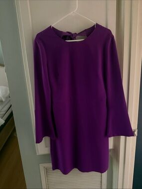 Banana Republic Purple Bell-Sleeve Shift Dress
